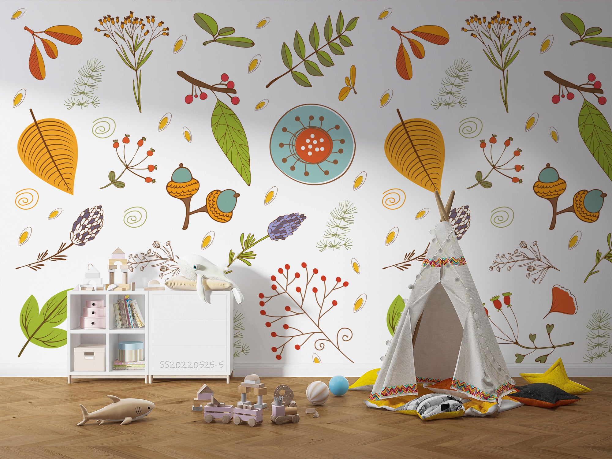 3D Nature Season Autumn Leaf Texture Wall Mural Wallpaper GD 1003- Jess Art Decoration