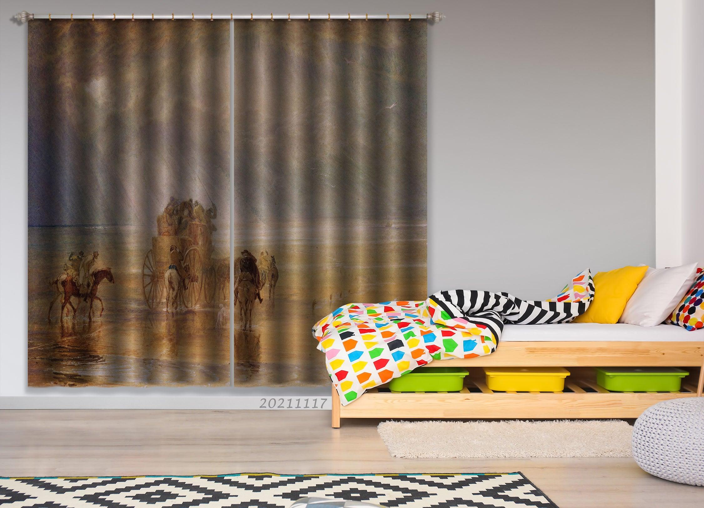 3D Landscape Oil Painting Curtains and Drapes LQH 36- Jess Art Decoration