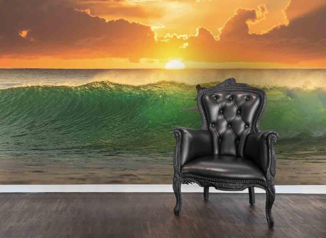 3D Sunset Surf Sea Wave Wall Mural Wallpaper 130- Jess Art Decoration
