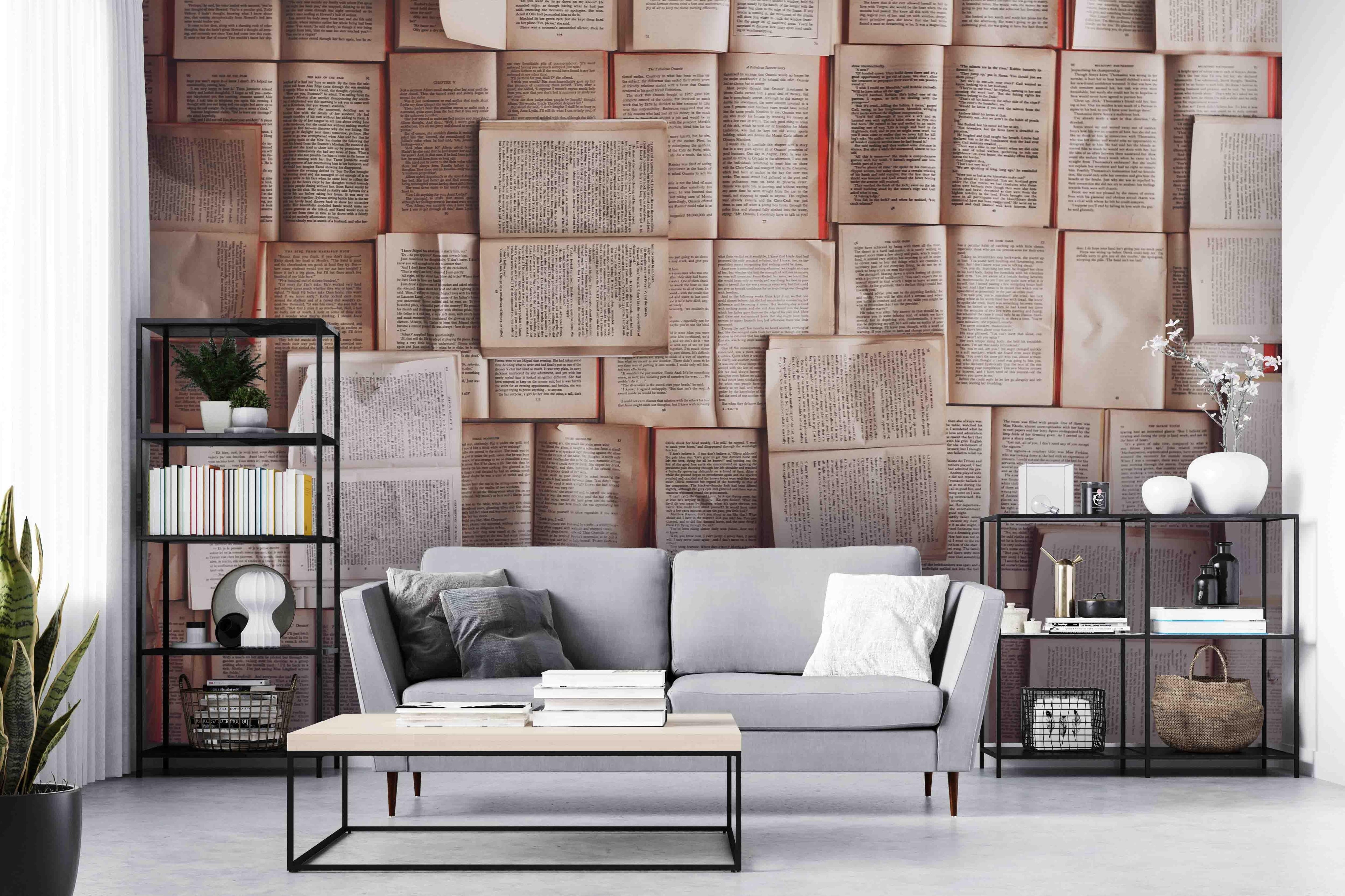 3D Book Paper Pattern Wall Mural Wallpaper sww 116- Jess Art Decoration