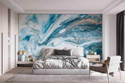3D Abstract Blue Gold Marble Texture Wall Mural Wallpaper GD 2762- Jess Art Decoration