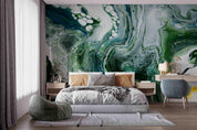 3D Green Marble Flowing Texture Wall Mural Wallpaper SWW4441- Jess Art Decoration