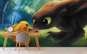 3D Cartoon Dragon Animal Mural Wallpaper WJ 1337- Jess Art Decoration