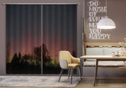 3D Woods Night Stars Colorful Sky Curtains and Drapes GD 2093- Jess Art Decoration