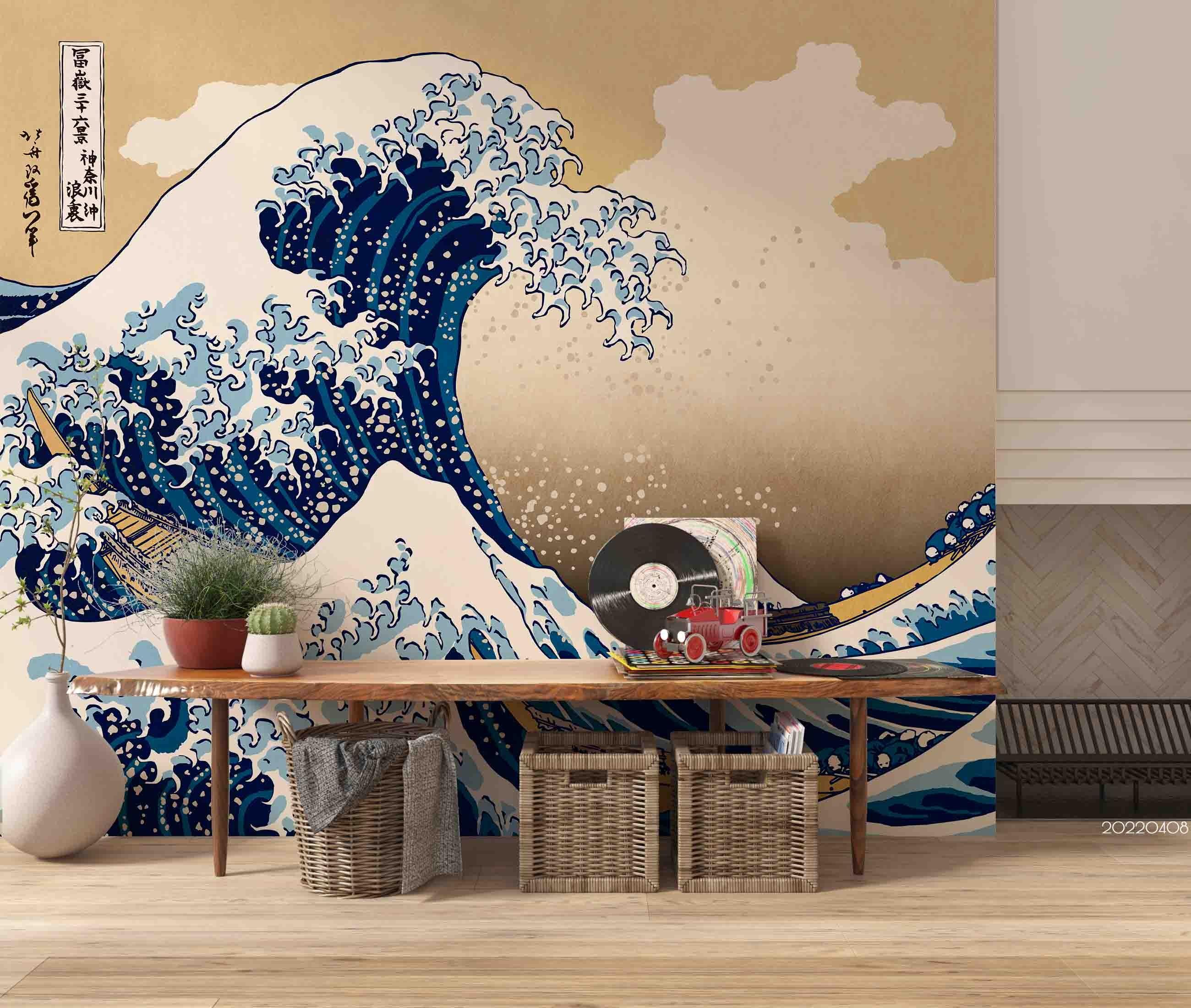 3D Wave Painting Artistic Wall Mural Wallpaper GD 3857- Jess Art Decoration