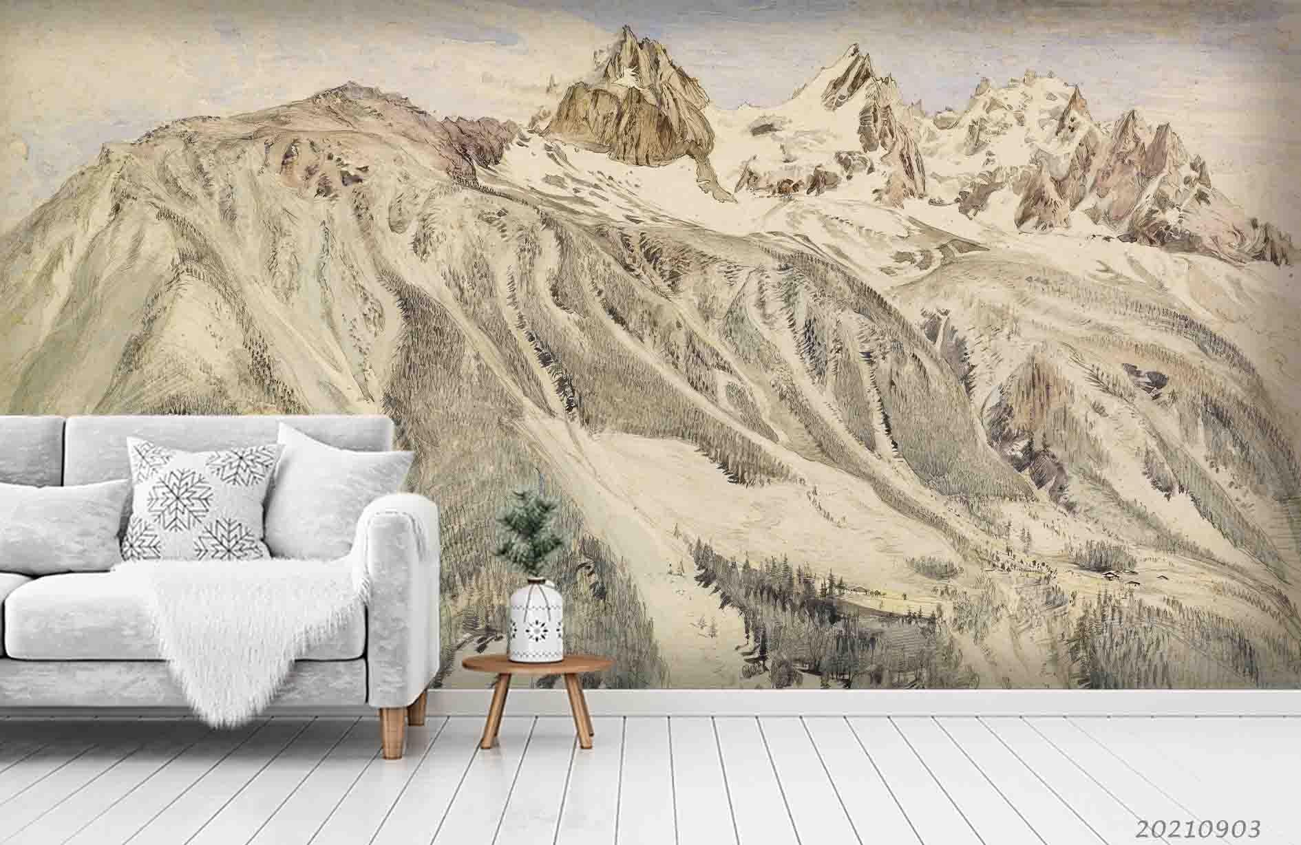 3D Landscape Oil Painting Wall Mural Wallpaper LQH 114- Jess Art Decoration