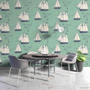 3D Cartoon Sailboat Seagull Wall Mural Wallpaper LXL 837- Jess Art Decoration