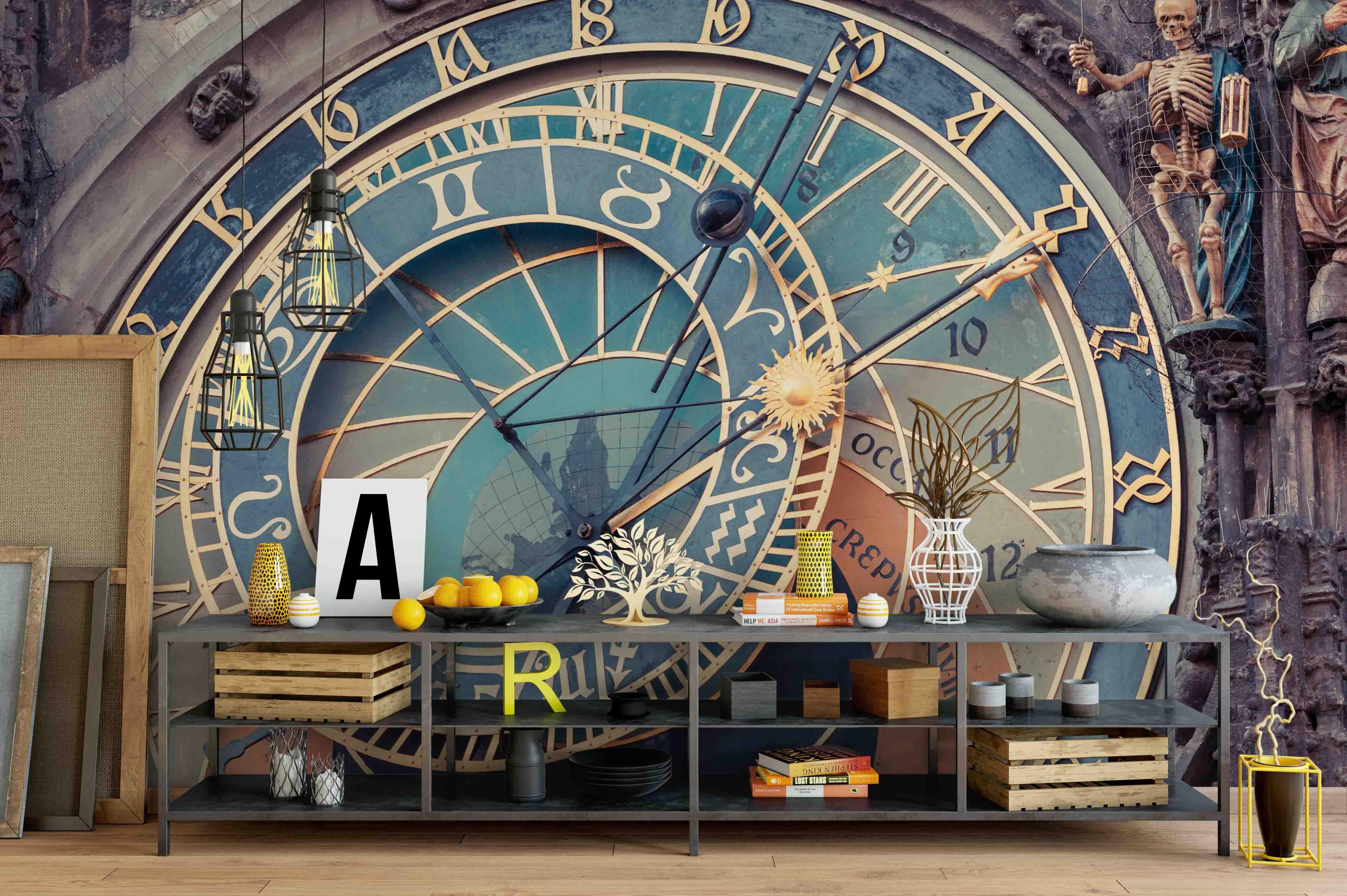 3D blue dial wall mural wallpaper 36- Jess Art Decoration