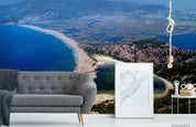 3D Blue Sea Nature Landscape Wall Mural Wallpaper LQH 225- Jess Art Decoration