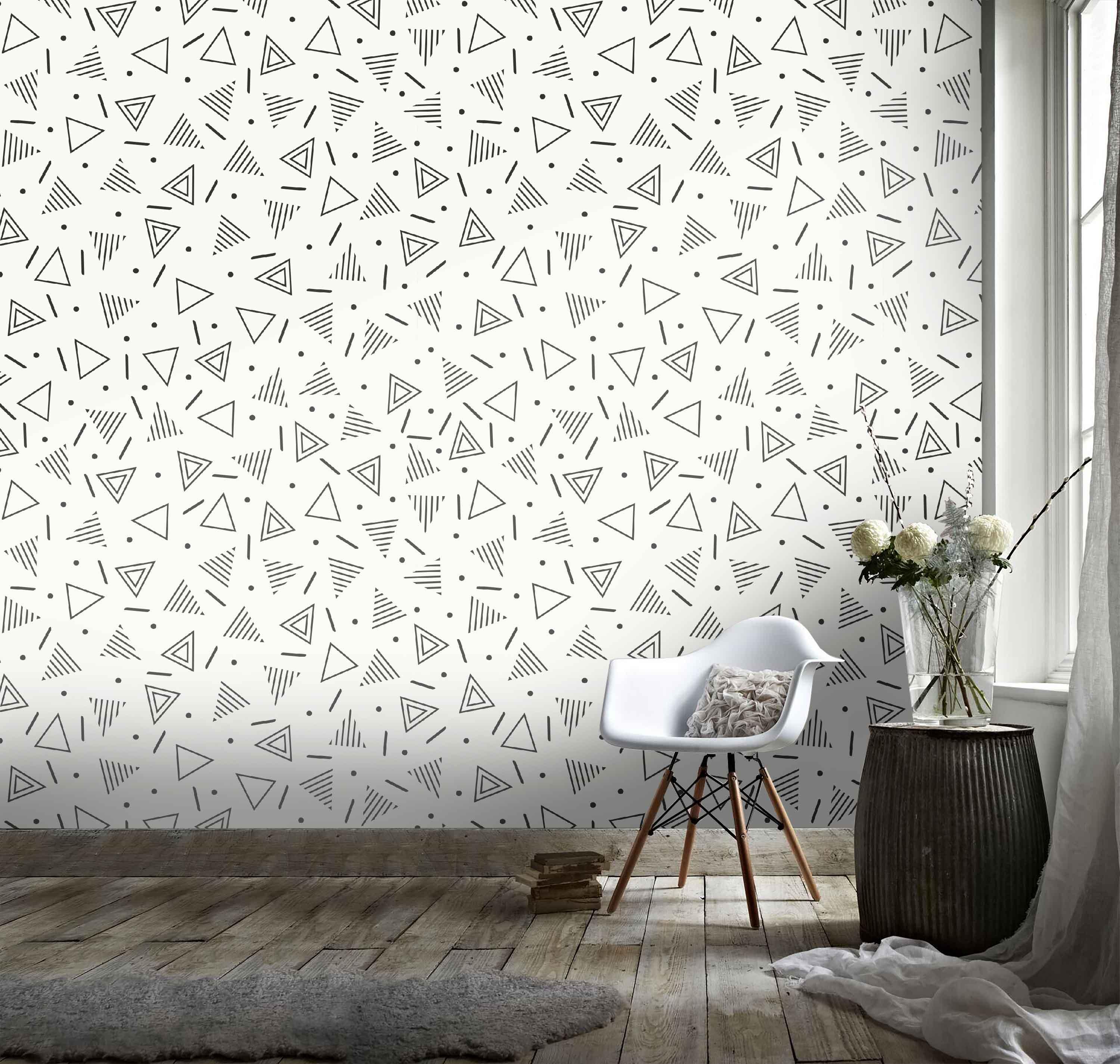3D Black White Geometric Pattern  Wall Mural Wallpaper 19- Jess Art Decoration