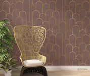 3D Abstract Gold Line Geometry Art Wall Mural Wallpaper 20 LQH- Jess Art Decoration
