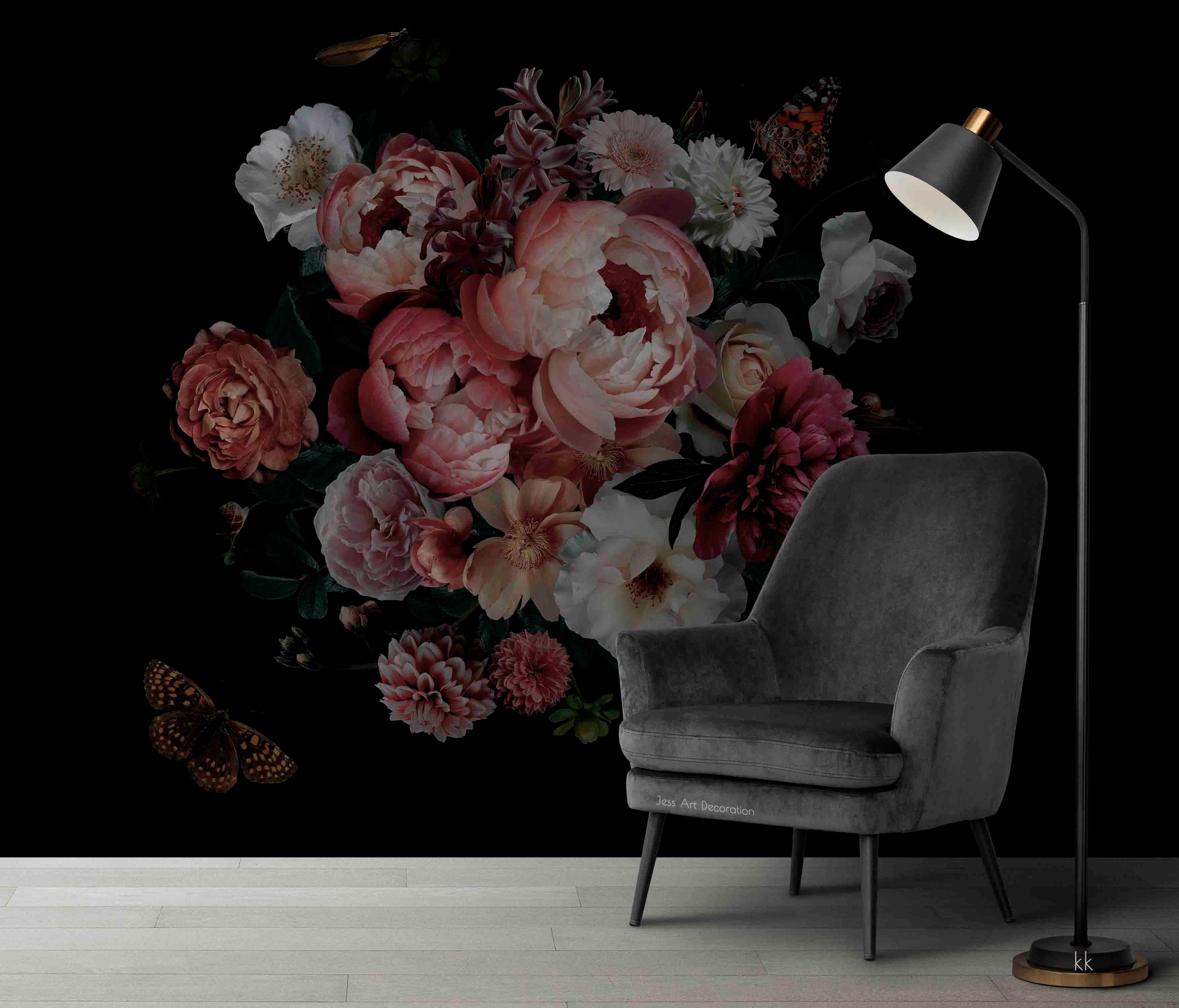 3D Vintage Blooming Peony Bouquet Pattern Wall Mural Wallpaper GD 3508- Jess Art Decoration