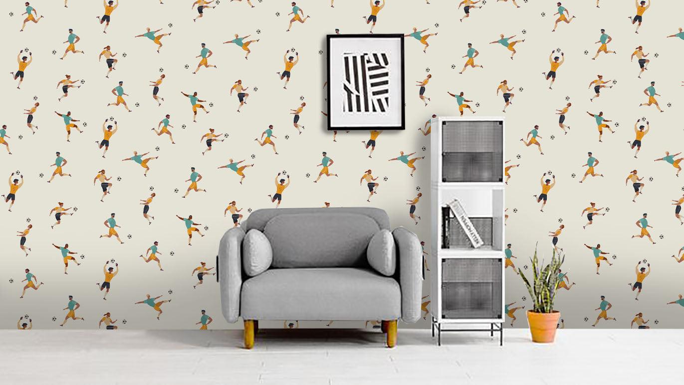 3D Football Player Wall Mural Wallpaper 25- Jess Art Decoration