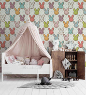 3D Hand Drawn Animal Rabbit Wall Mural Wallpaper LQH 125- Jess Art Decoration