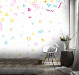 3D White Background Color Symbol Wall Mural Wallpaper 113- Jess Art Decoration