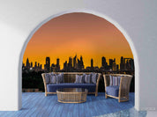 3D Dusk Modern Urban Landscape Wall Mural Wallpaper SWW4999- Jess Art Decoration