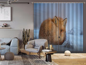 3D Snow Animal Fox Curtains and Drapes LQH 293- Jess Art Decoration