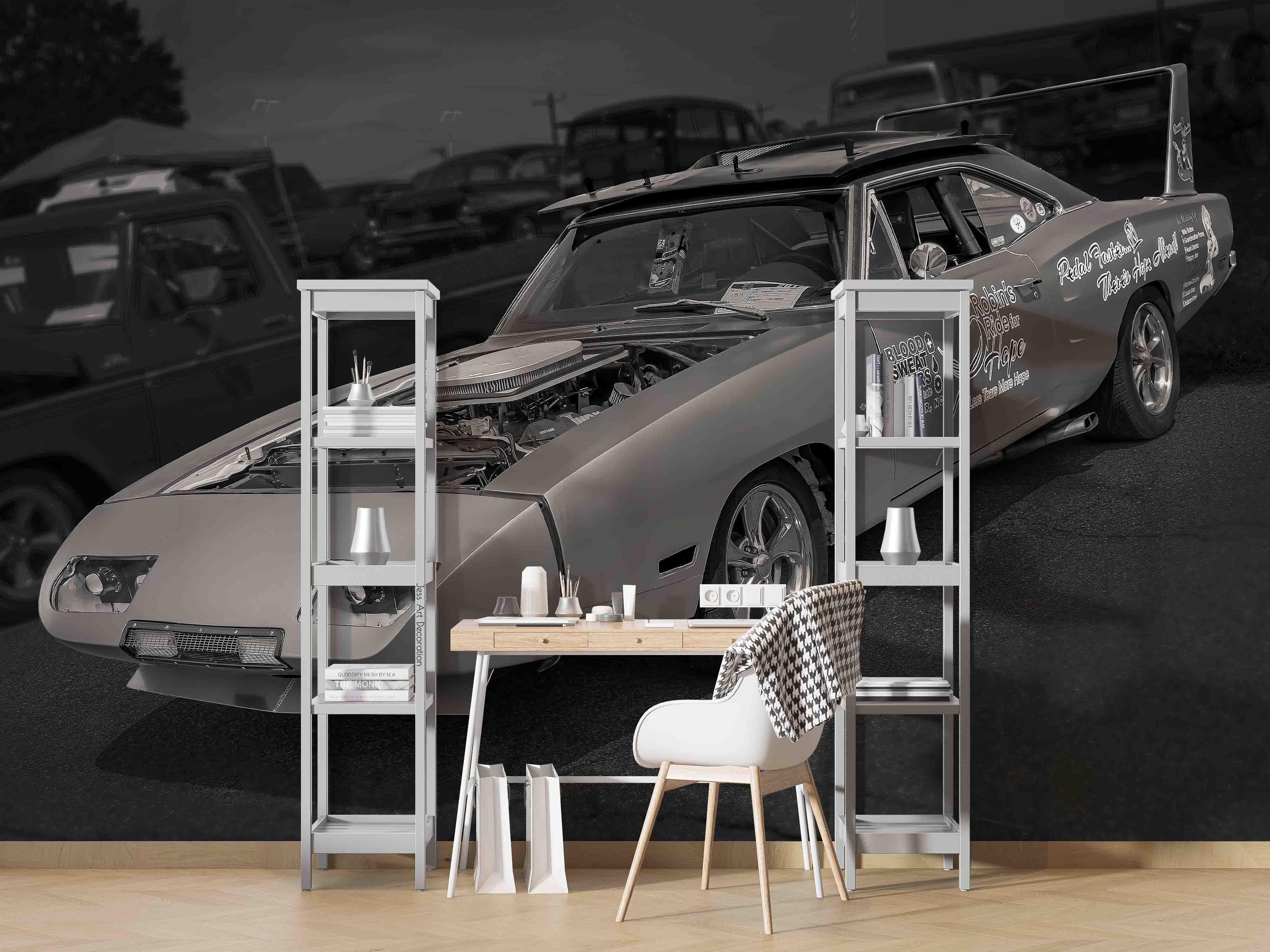 3D American Dodge Car Engine Wall Mural Wallpaper GD 3223- Jess Art Decoration