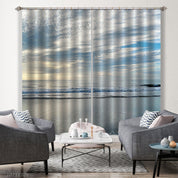 3D Sea Sky Blue Landscape Curtains and Drapes LLL 206- Jess Art Decoration