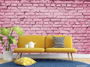 3D Pink Brick Wall Texture Wall Mural Wallpaper LQH 222- Jess Art Decoration