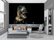 3D Animal Dinosaur Black Wall Mural Wallpaper LQH 613- Jess Art Decoration