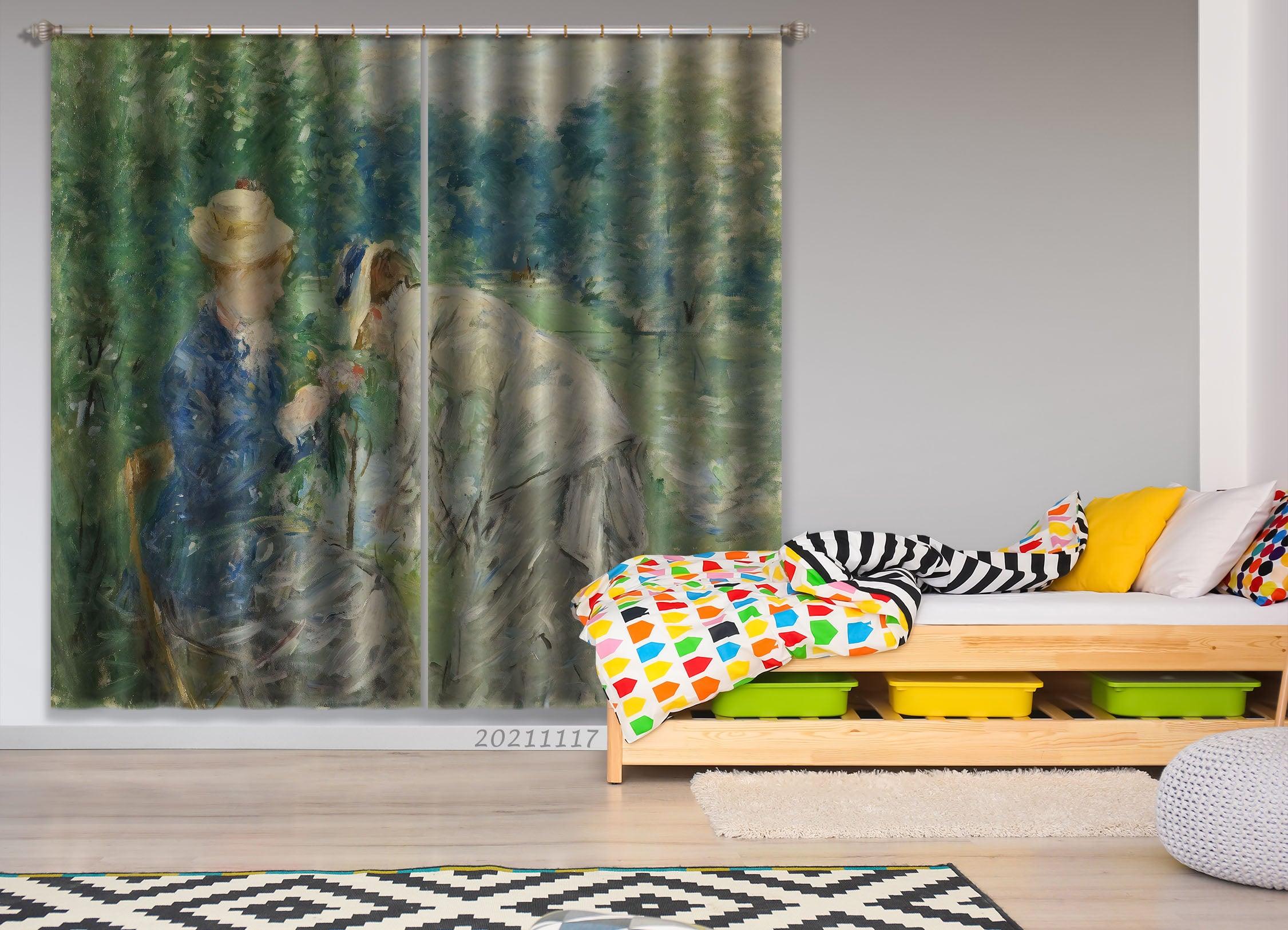 3D Landscape Oil Painting Curtains and Drapes LQH 117- Jess Art Decoration