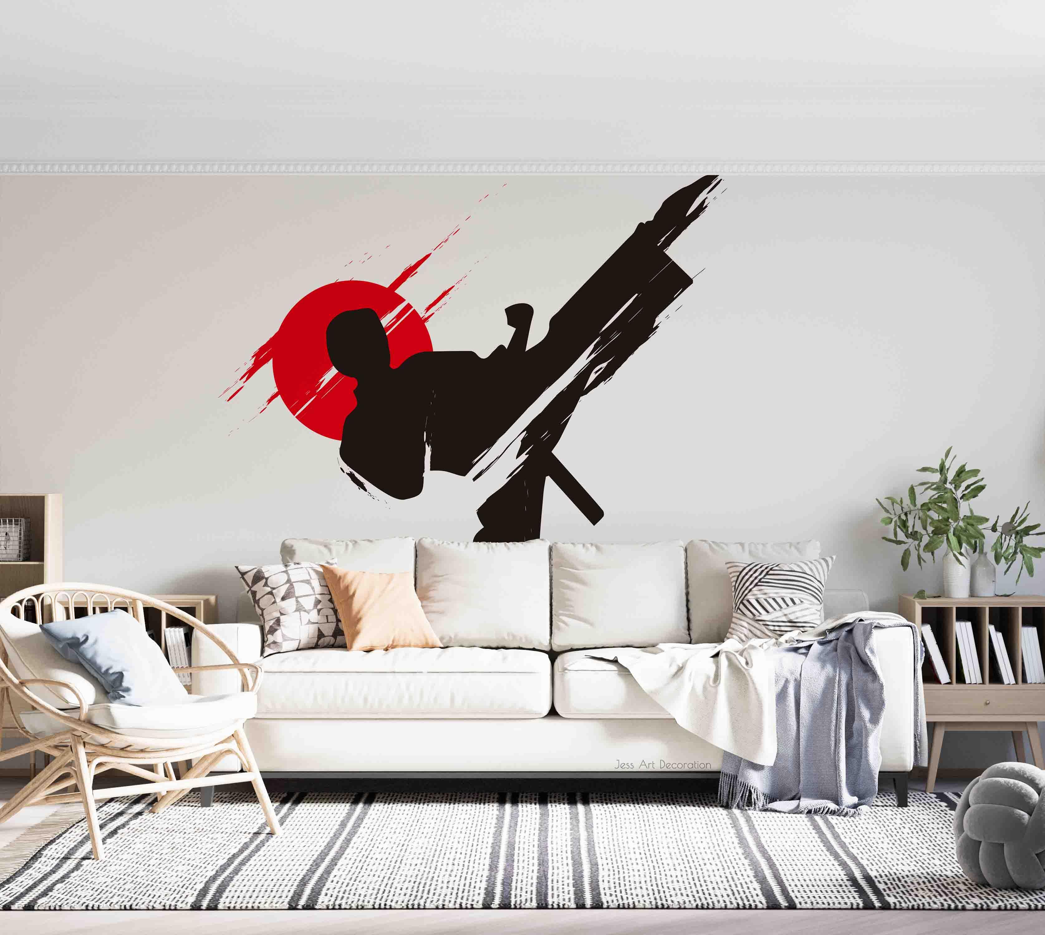 3D Abstract Taekwondo Sport Pattern Wall Mural Wallpaper GD 3326- Jess Art Decoration