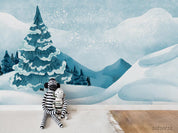3D Watercolor Winter Forest Landscape Wall Mural Wallpaper LQH 339- Jess Art Decoration