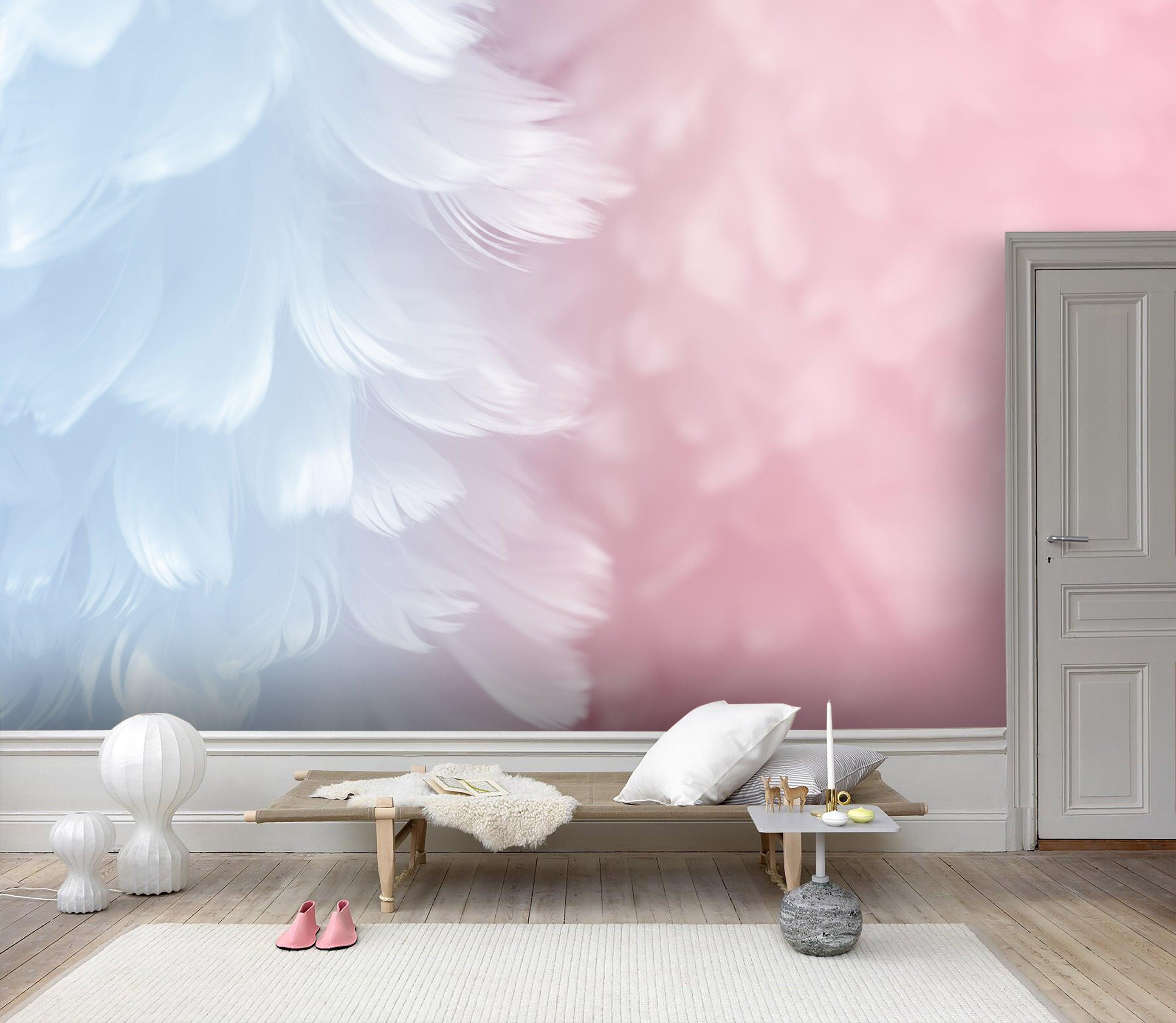 3D White Feather Wall Mural Wallpaper 71- Jess Art Decoration