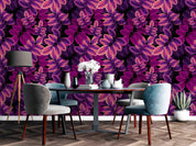 3D Pink Leaves Wall Mural Wallpaper SF 36- Jess Art Decoration