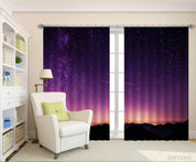 3D Landscape Stars Purple Curtains and Drapes LLL 10- Jess Art Decoration