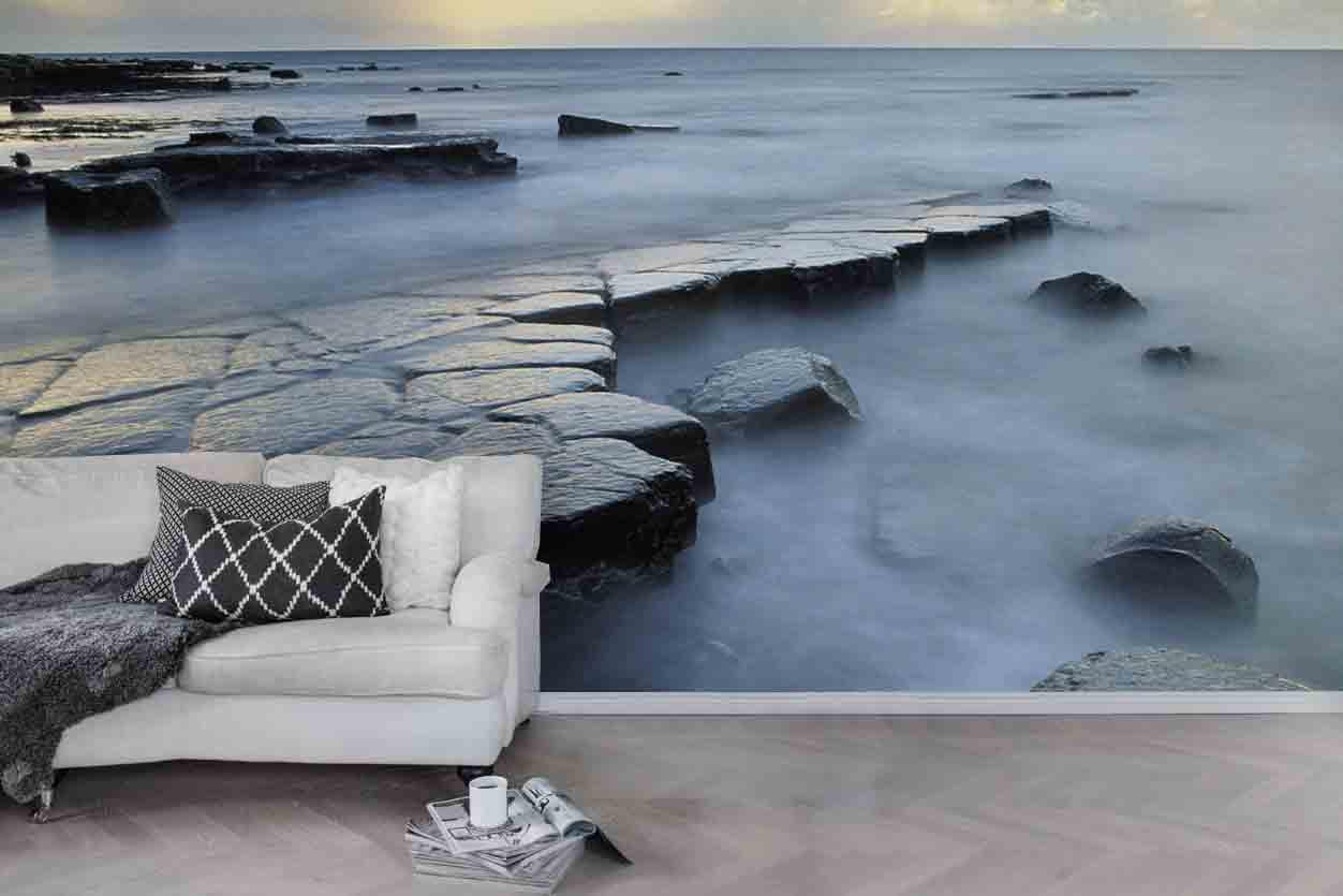 3D Stone Water Mist Wall Mural Wallpaper 196- Jess Art Decoration
