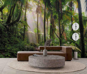 3D Forest Sunbeam Plant Leaf Wall Mural Wallpaper GD 2733- Jess Art Decoration