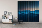 3D Landscape Mountain Snow Wood Stars Curtains and Drapes GD 4587- Jess Art Decoration