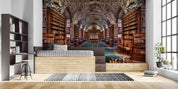 3D European Style Library Bookshelf Book Wall Mural Wallpaper GD 3131- Jess Art Decoration