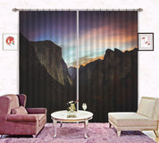 3D Landscape Mountain Peak Sunset Curtains and Drapes GD 4294- Jess Art Decoration
