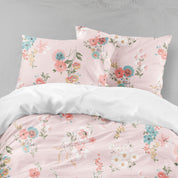 3D Pink Background Floral Quilt Cover Set Bedding Set Pillowcases 58- Jess Art Decoration