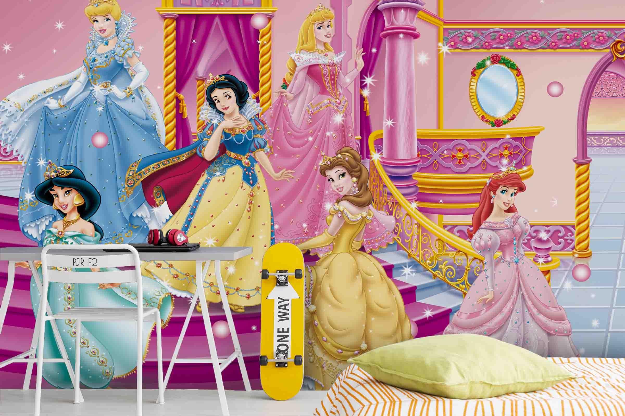 3D Cartoon Girl Princess Wall Mural Wallpaper WJ 2154- Jess Art Decoration