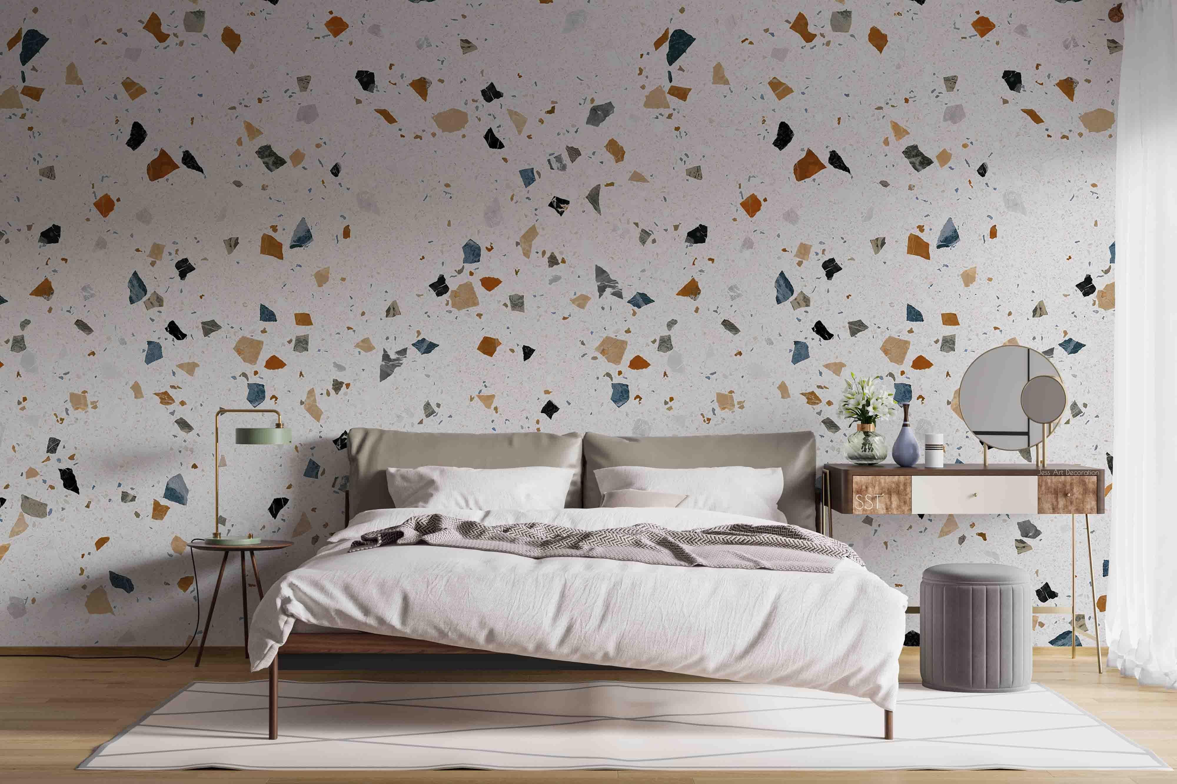 3D Terrazzo Texture modern terrazzo pattern wall mural wallpaper for living room - view 4