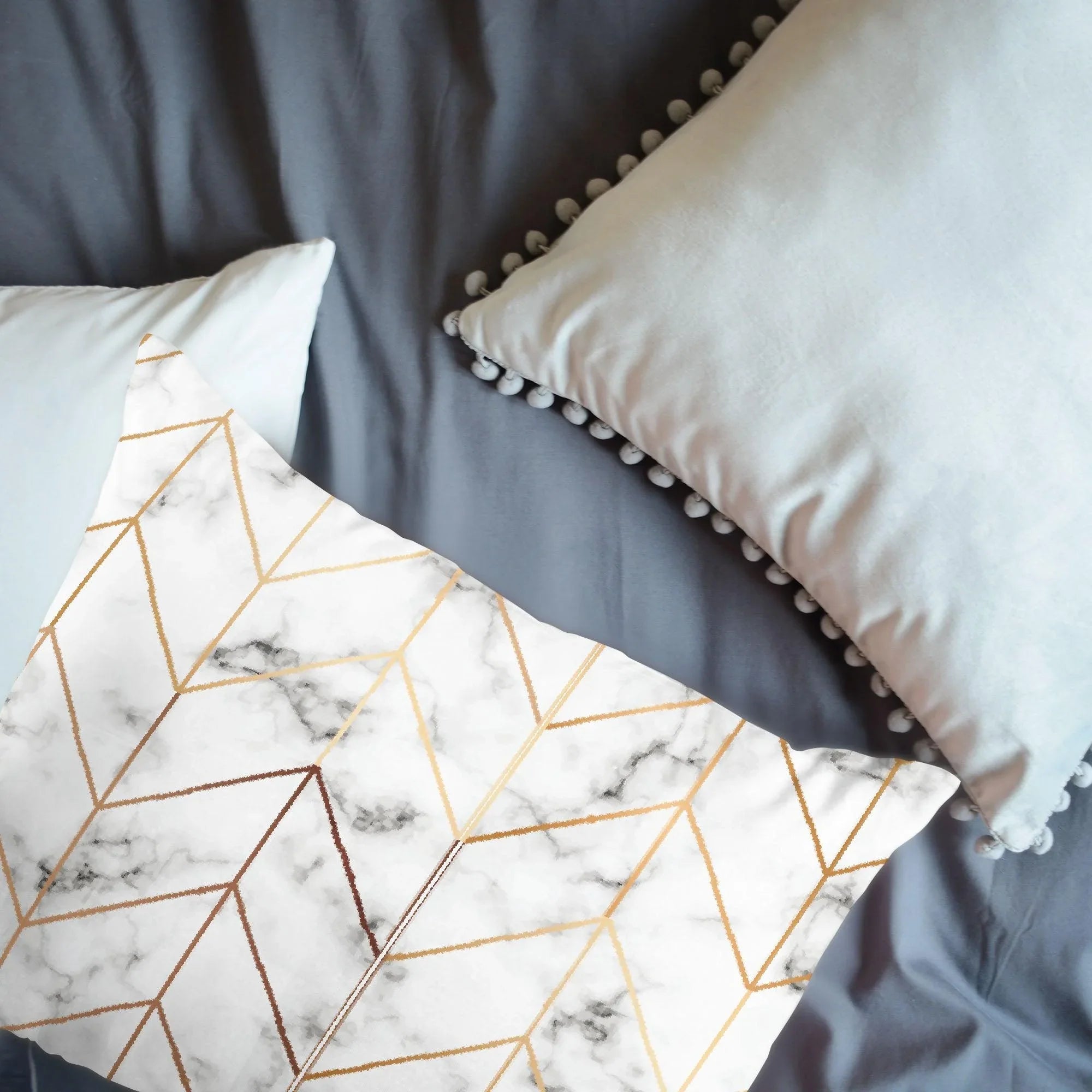 3D Marble Golden Lines Quilt Cover Set Bedding Set Pillowcases 95- Jess Art Decoration