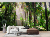 3D Tropical Landscape Tree Leaves Wall Mural Wallpaper WJ 5156- Jess Art Decoration
