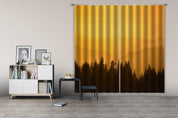 3D Woods Yellow Sky Misty Curtains and Drapes GD 2481- Jess Art Decoration