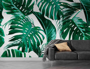 3D Tropical Plant Green Leaf Wall Mural Wallpaper GD 3686- Jess Art Decoration