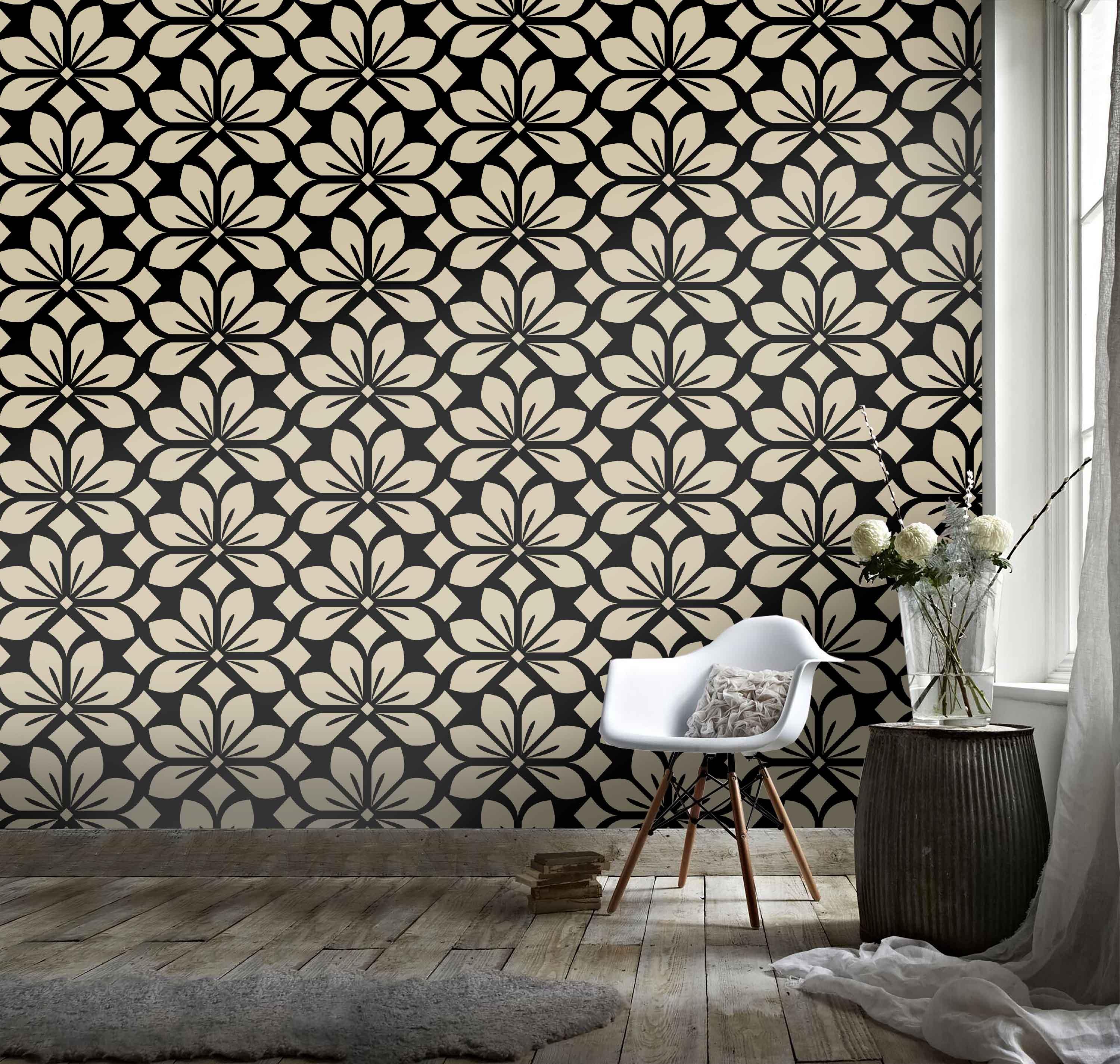 3D Black White Geometric Pattern  Wall Mural Wallpaper 21- Jess Art Decoration