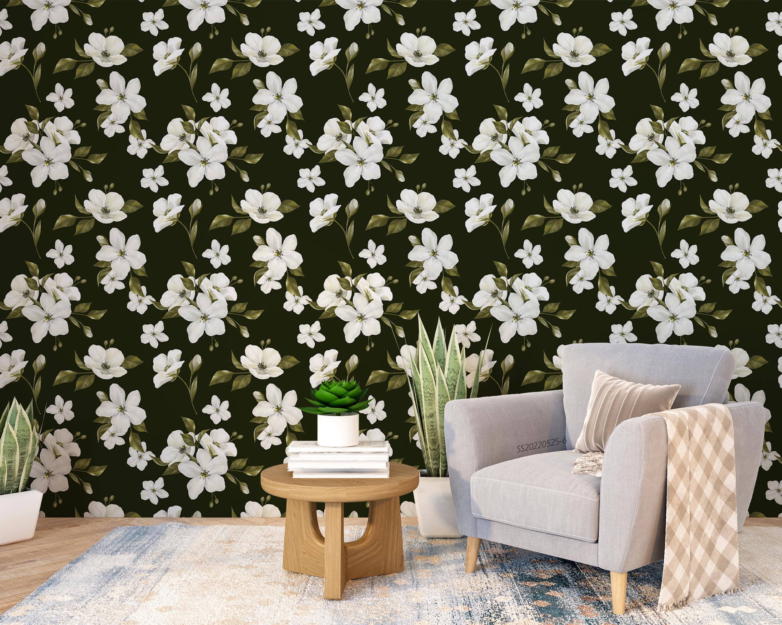 3D Vintage White Floral Background Wall Mural Wallpaper GD 1231- Jess Art Decoration