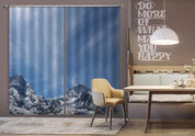 3D Blue Sky Mountain Nature Landscape Curtains and Drapes LQH 259- Jess Art Decoration