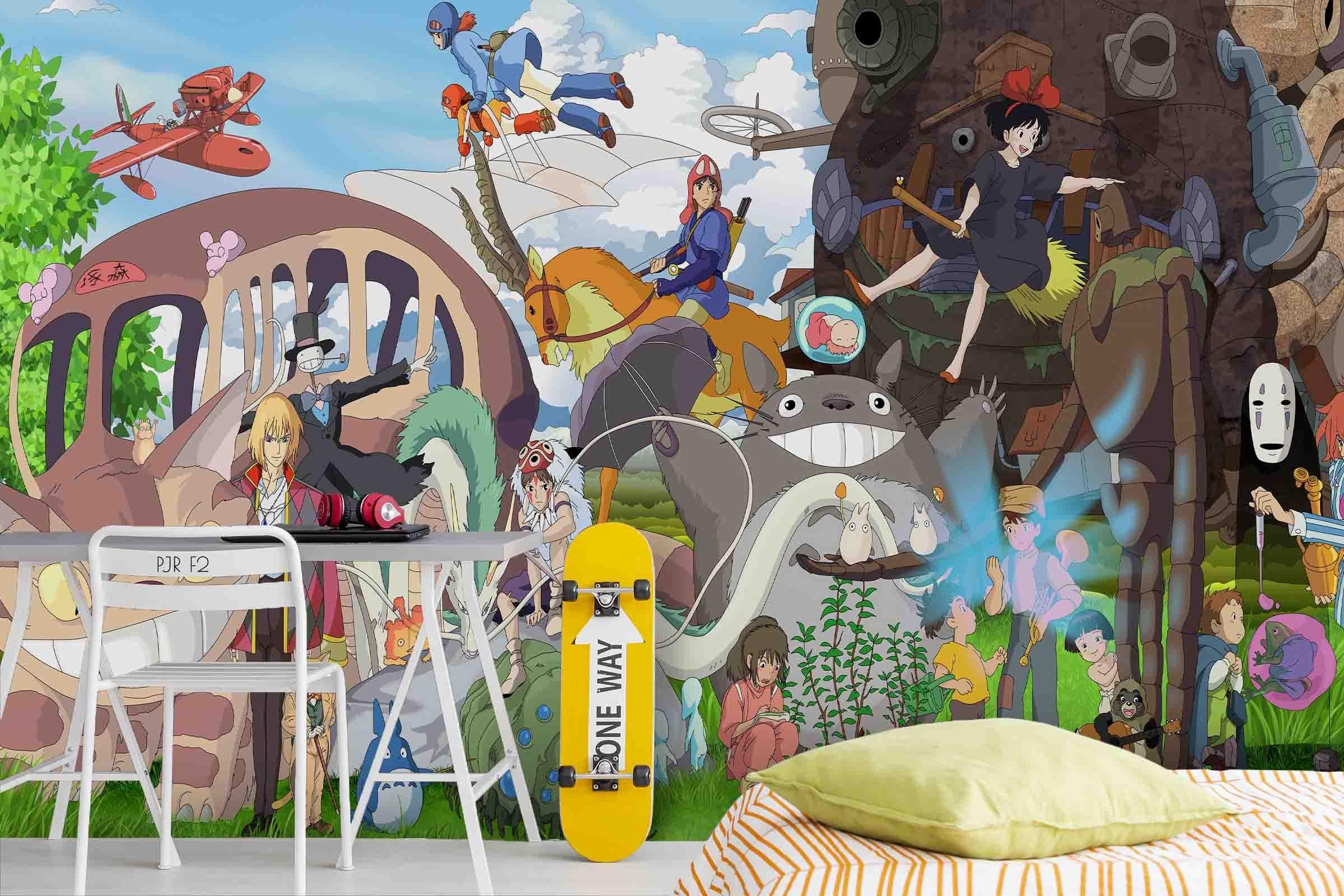 3D Animated Fantasy World colourful animated fantasy world mural wall mural wallpaper for kids room - view 4