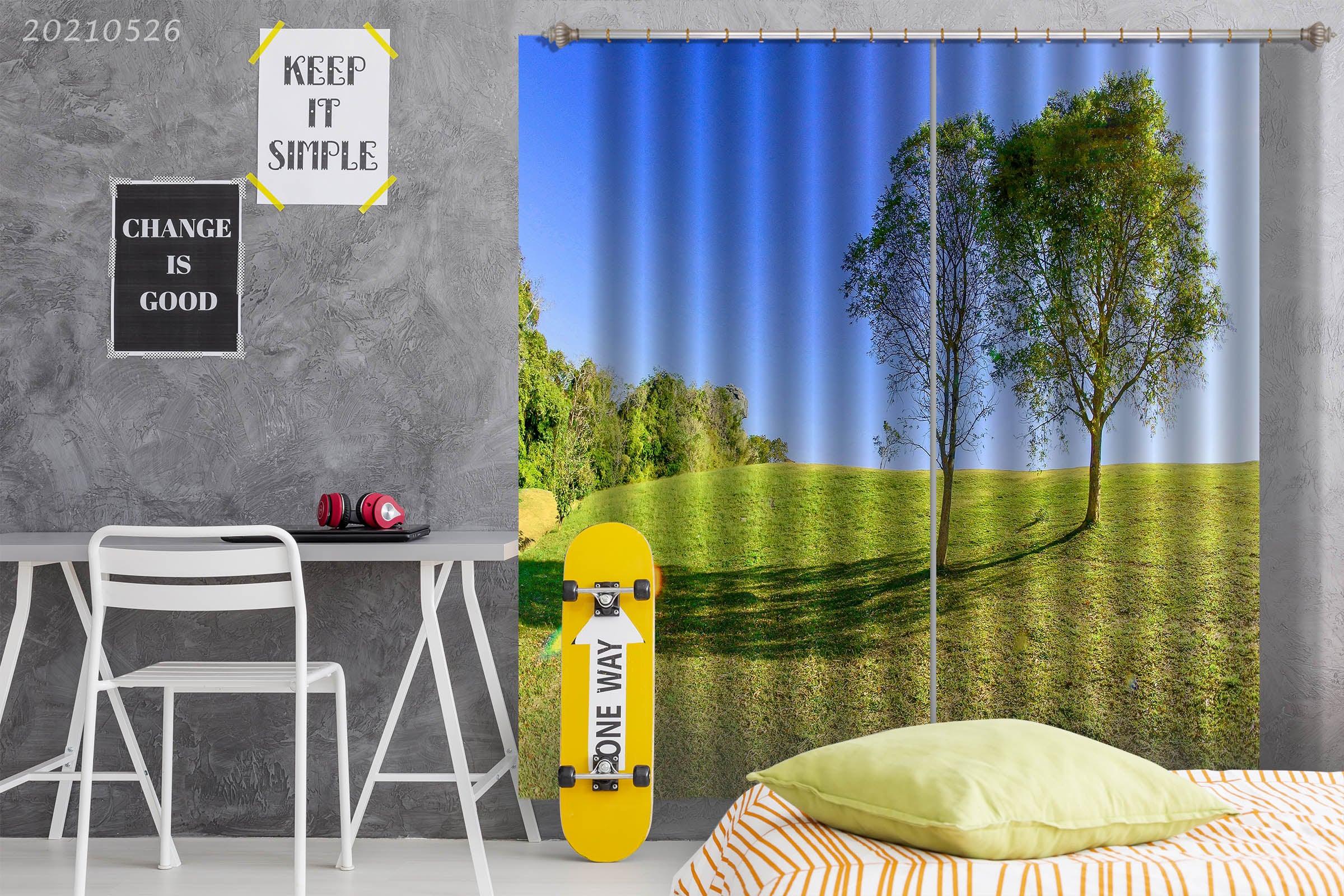 3D Countryside Meadow Woods Curtains and Drapes GD 427- Jess Art Decoration