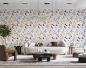 3D Fresh Plant Leaf Floral Fruit White Background Wall Mural Wallpaper GD 71- Jess Art Decoration