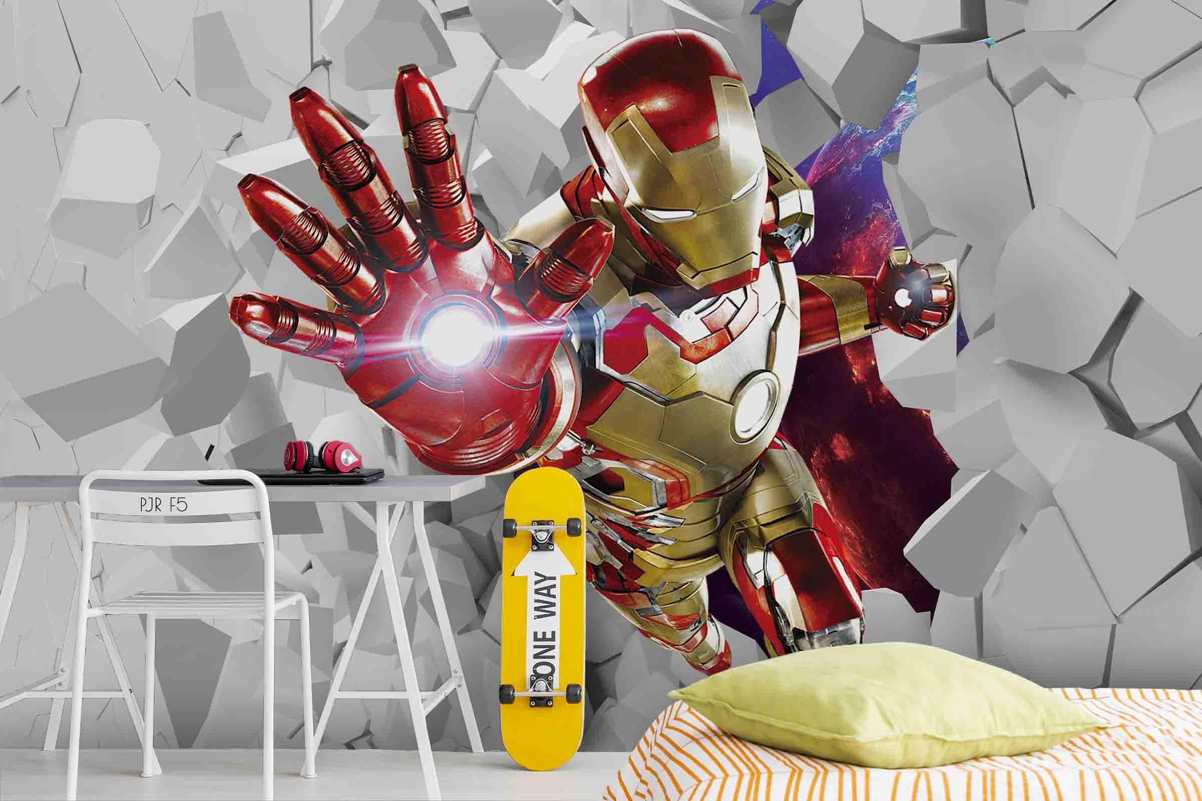 3D Armoured Film Hero armoured superhero action mural wall mural wallpaper for kids room - view 4